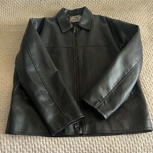 A Collezioni leather jacket. Size Large